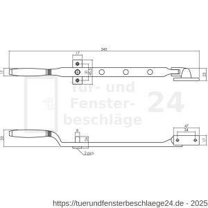 Intersteel Living 5614 Fensteraussteller Ton mit Stellstifte Chrom matt-Ebenholz - D26008077 - afbeelding 2