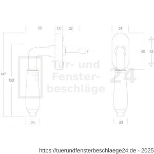 Intersteel Living 6050 Fenstergriff Courgette Nickel - D26003758 - afbeelding 2