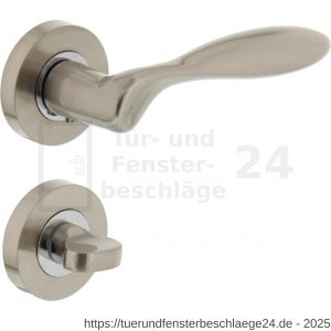 Intersteel Living 1695 Türdrücker George auf Rosette 52x10 mm mit Bad-WC 8 mm stift Chrom-Nickel matt - D26005114 - afbeelding 1