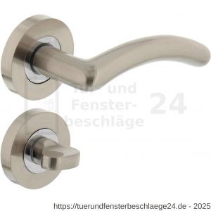 Intersteel Living 1699 Türdrücker Marieke auf Rosette 52x10 mm mit Bad-WC 8 mm stift Chrom-Nickel matt - D26005136 - afbeelding 1