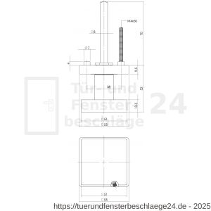 Intersteel Living 2126 Türknopf auf Rosette Nickel matt - D26005173 - afbeelding 2