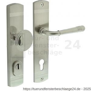 Intersteel Living 3778 Schutzbeschlag Helena Griff-Drücker mit Kernziehschutz und Profilzylinder-Lochung 92 mm Nickel matt - D26010229 - afbeelding 2