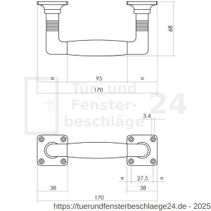 Intersteel Living 4261 Stoßgriff Ton basic 180 mm Nickel matt-Ebenholz - D26008128 - afbeelding 2