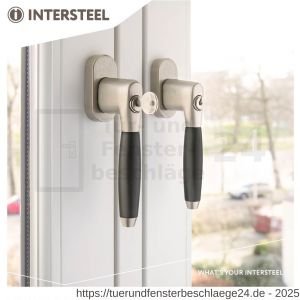 Intersteel Living 6616 Fenstergriff Ton 400 links Nickel matt-Ebenholz - D26003789 - afbeelding 3