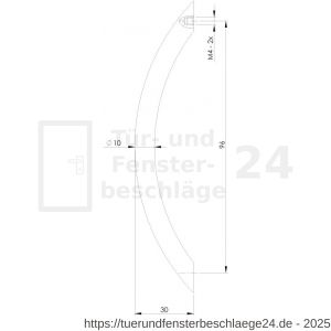 Intersteel Living 8750 Möbelgriff Gebogen 110 mm Nickel matt - D26004590 - afbeelding 2