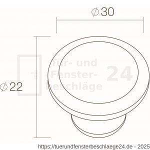 Intersteel Living 8479 Möbelknopf Blume 30 mm Altgrau - D26004223 - afbeelding 2
