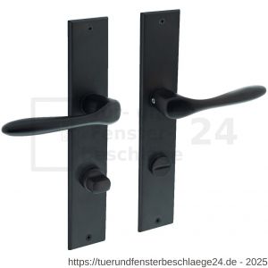 Intersteel Living 0211 Türdrücker Banaan auf schild 236x44x5 mm mit Bad-WC 78 mm und 8 mm stift Schwarz - D26009151 - afbeelding 1