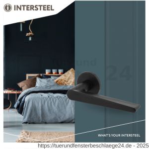 Intersteel Living 0465 Türdrücker Tiga mit Rosette 49x7 mm mattschwarz - D26009897 - afbeelding 2