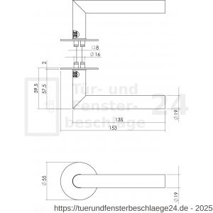 Intersteel Essentials 1583 Türdrücker Jura mit selbstklebender Rosette 55x2 mm Edelstahl-Schwarz matt - D26007018 - afbeelding 3