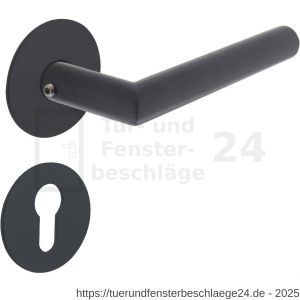 Intersteel Living 1583 Türdrücker Jura mit selbstklebender Rosette 55x2 mm mit PZ-Rosetten Edelstahl-schwarz - D26010642 - afbeelding 1