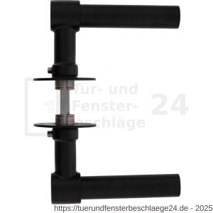 Intersteel Essentials 1670 Türdrücker L/L-model Recht auf Rosette 50x2mm Edelstahl/schwarz - D26008223 - afbeelding 2