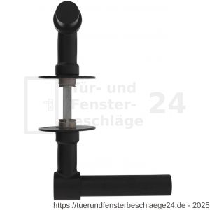 Intersteel Essentials 1671 Türdrücker L/T-model Recht auf Rosette 50x2mm Edelstahl/schwarz - D26008225 - afbeelding 2