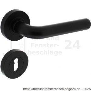 Intersteel Living 1683 Türdrücker Agatha auf Rosette 52x10 mm mit BB-Rosetten schwarz - D26010650 - afbeelding 1