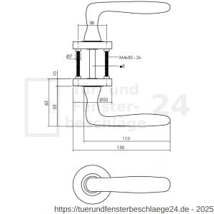 Intersteel Essentials 1692 Türdrücker Bjorn auf Rosette 52x10 mm Schwarz - D26008230 - afbeelding 4