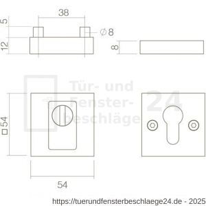 Intersteel Living 3755 Sicherheitsrosette SKG*** mit Kernziehschutz Schwarz - D26008287 - afbeelding 2