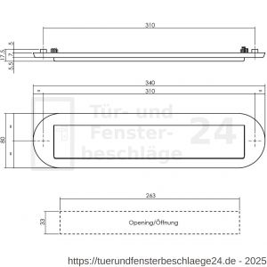 Intersteel Living 4000 Briefeinwurfklappe oval Schwarz - D26007310 - afbeelding 2