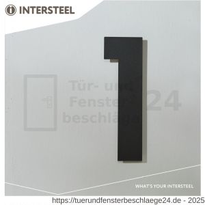 Intersteel Living 4021 Hausnummer 1 XL Höhe 30 cm Edelstahl-Mattschwarz - D26009177 - afbeelding 4