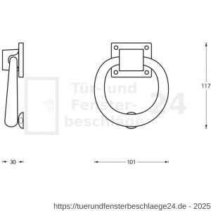 Intersteel Living 4035 Türklopfer Schwarz - D26000157 - afbeelding 2