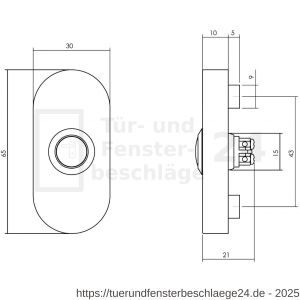 Intersteel Living 4057 Haustürset Schutzbeschlag SKG*** rund Rosette Edelstahl schwarz mit Kerziehschutz - D26009950 - afbeelding 6