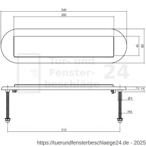 Intersteel Living 4057 Haustürset Schutzbeschlag SKG*** rund Rosette Edelstahl schwarz mit Kerziehschutz - D26009950 - afbeelding 7