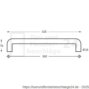 Intersteel Living 4333 Stossgriffe U-form paarweise 325x70x25 mm mattschwarz - D26010333 - afbeelding 2