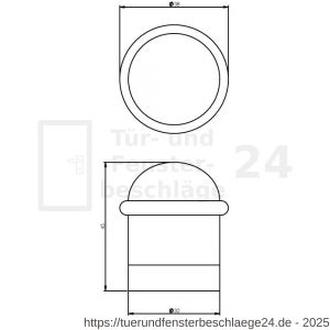 Intersteel Living 4420 Türstopper Bodenmontage Schwarz - D26007385 - afbeelding 3