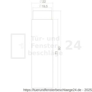 Intersteel Living 4421 Türstopper 22 x 80 mm Wandmontage Schwarz - D26009198 - afbeelding 2