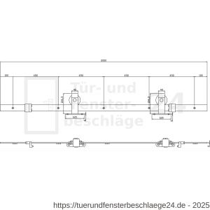 Intersteel Living 4916 DIY-Schiebetür Cubo schwarz inklusive mattiertem glas 2350x980x28 mm mit schwarzem Schiebetürsystem Basic Top - D26009963 - afbeelding 5