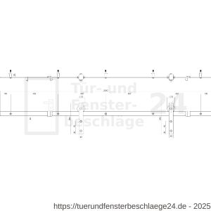 Intersteel Living 4911 DIY-Schiebetür Cubo schwarz inklusive transparentem glas 2350x980x28 mm mit schwarzem Schiebetürsystem Basic - D26009958 - afbeelding 8