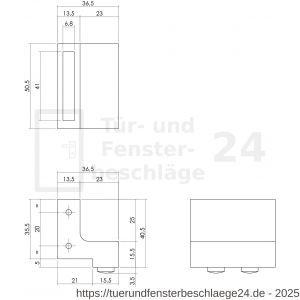 Intersteel Living 4501 2-teiliges Stopper-Set für Schiebetürsysteme Schwarz - D26008314 - afbeelding 2