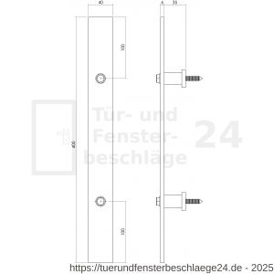 Intersteel Living 4501 Stoßgriff 400x40 mm Schwarz - D26007751 - afbeelding 2
