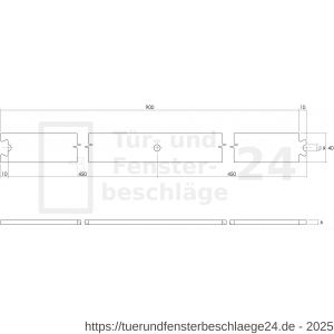 Intersteel Living 4501 Schiebetürsystem-Zwischenschiene 90 cm Schwarz - D26008320 - afbeelding 2