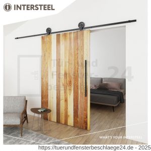 Intersteel Living 4501 Schiebetürsystem 200 cm Wheel Top Schwarz - D26008324 - afbeelding 5