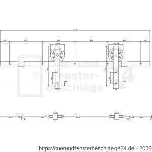 Intersteel Living 4501 Schiebetürsystem 200 cm Wheel Schwarz - D26008325 - afbeelding 5