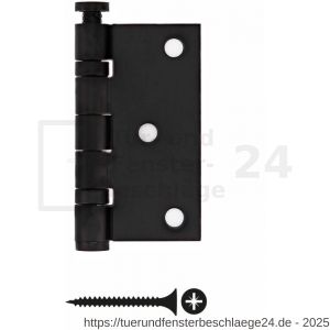 Intersteel Living 4625 Kugellagerscharnier quadratisch 76x76x2,5 mm bis 50 kg Schwarz - D26008335 - afbeelding 2