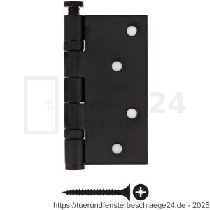 Intersteel Living 4625 Kugellagerscharnier quadratisch 89x89x2,5 mm bis 70 kg Schwarz - D26008336 - afbeelding 2