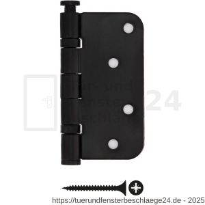Intersteel Living 4625 Kugellagerscharnier abgerundet 89x89x2,5 mm bis 70 kg Schwarz - D26008338 - afbeelding 2