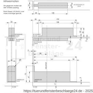 Intersteel Living 4627 Drehtürscharniere für Pendeltüren Abdeckkappen Schwarz - D26009206 - afbeelding 2