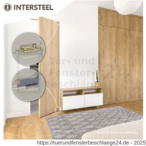 Intersteel Living 4627 Drehtürscharniere für Pendeltüren Abdeckkappen Schwarz - D26009206 - afbeelding 3