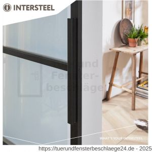 Intersteel Living 4911 DIY-Schiebetür Cubo schwarz inklusive transparentem glas 2350x980x28 mm mit schwarzem Schiebetürsystem Basic - D26009958 - afbeelding 5