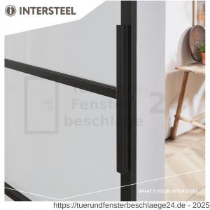 Intersteel Living 4916 DIY-Schiebetür Cubo schwarz inklusive mattiertem glas 2350x980x28 mm mit schwarzem Schiebetürsystem Basic Top - D26009963 - afbeelding 2