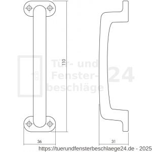 Intersteel Living 5615 Möbelgriff 110 mm Schwarz - D26007795 - afbeelding 2