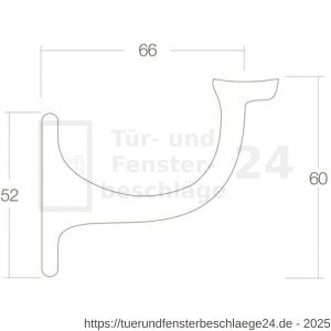 Intersteel Living 7245 Handlaufhalter runde Auflage mit Schraublöchern Schwarz - D26003967 - afbeelding 2