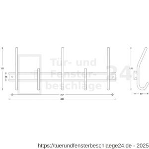 Intersteel Living 7380 Garderobe 5 haken Schwarz - D26009215 - afbeelding 2