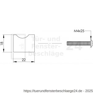 Intersteel Living 8520 Möbelknopf mit Fingermulde 18 mm Schwarze - D26009220 - afbeelding 2
