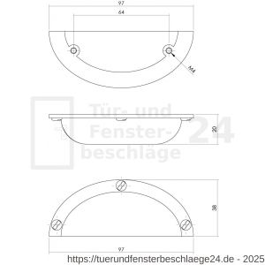 Intersteel Living 8752 Griffmuschel 97 mm Schwarz - D26004673 - afbeelding 2