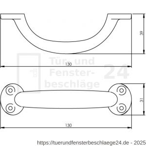 Intersteel Living 8811 Möbelgriff 130 mm Schwarz - D26004452 - afbeelding 3