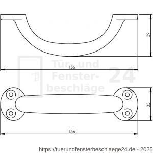 Intersteel Living 8811 Möbelgriff 156 mm Schwarz - D26004453 - afbeelding 2
