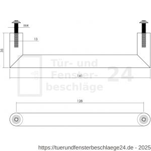 Intersteel Living 8926 Möbelgriff 141 mm Schwarz - D26009222 - afbeelding 2