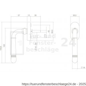 Intersteel Living 6170 Fenstergriff Helena Messing brüniert - D26008364 - afbeelding 2